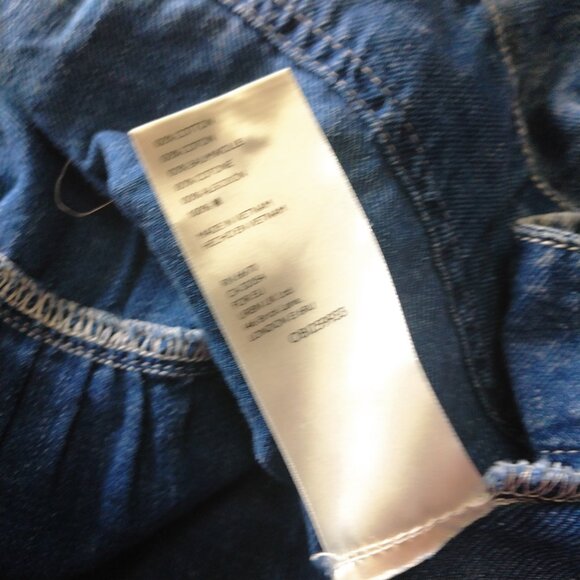 Anthropologie Size 2 Cassidy Denim Mini Dress 3/4 Sleeve Boho Collared Festival - Picture 9 of 9